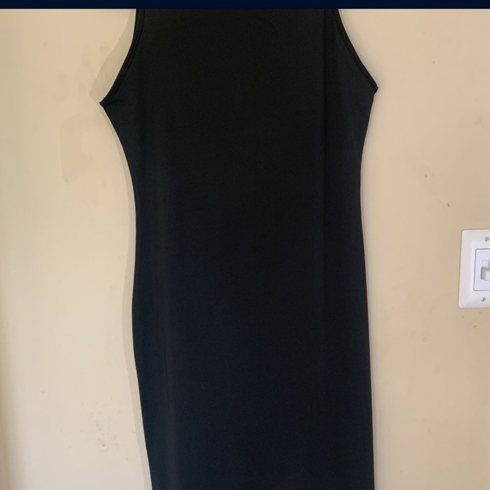 Fully Black Business Casual Knee Length Dress